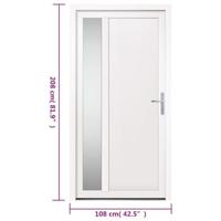 Voordeur 108x208 cm PVC wit - thumbnail