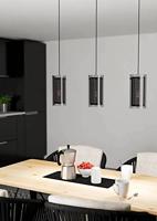 Eglo EettafellampPinto Textil 1 zwart met glas - 900342 - thumbnail