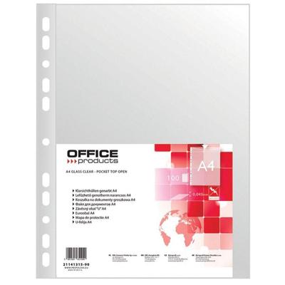 OFFICE products showtas, gekorreld, A4, 45 microns, pak van 100 stuks