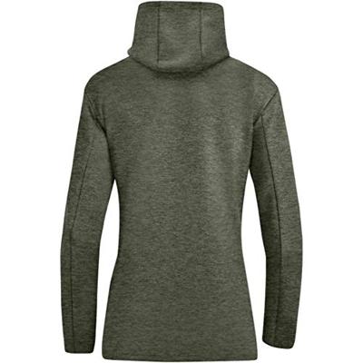 JAKO 6729D Sweater Met Kap Premium Basics Dames - Kaki Gemeleerd - 36