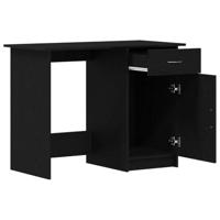 Bureau met lade Zwart Eiken 100 x 50 x 76 cm Bewerkt hout - thumbnail