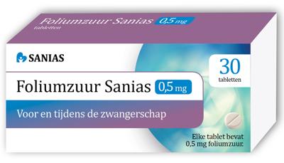 Foliumzuur 0.5mg 30 Tabletten