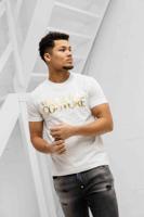 Versace Jeans Couture Logo T-Shirt Heren Wit/Goud - Maat S - Kleur: Wit | Soccerfanshop - thumbnail