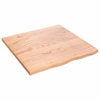 Wandschap 60x60x2 cm behandeld massief eikenhout lichtbruin - thumbnail