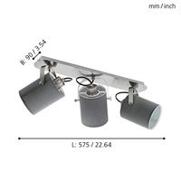 Eglo Design plafondspotVillabate 3-lichts - 98141 - thumbnail