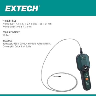 Extech BR450W-A2 Endoscoop Sonde-Ø: 3.9 mm Sondelengte: 1.5 m - thumbnail