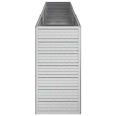 Plantenbak verhoogd 240x40x77 cm gegalvaniseerd staal zilver