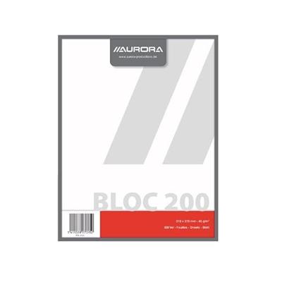 Kladblok Aurora 210x270mm blanco 200 vel 45gr