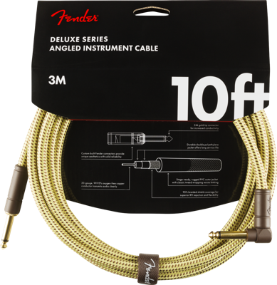 Fender Instrumentkabel Deluxe Tweed, Jack-Jack Haaks, 3m