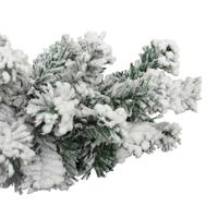 Kerstslinger met sneeuw 10 m PVC groen - thumbnail