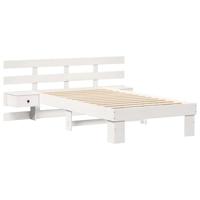 Bedframe met lade met hoofdeinde Wit 75 x 190 cm Massief grenenhout - thumbnail