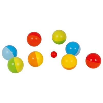 Goki houten jeu de boules spel met katoenen zak, 9dlg.