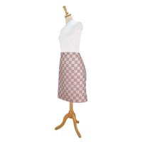 Avental Xadrez Bege e Branco 60x70cm 100% Algodão - Treb WS - thumbnail