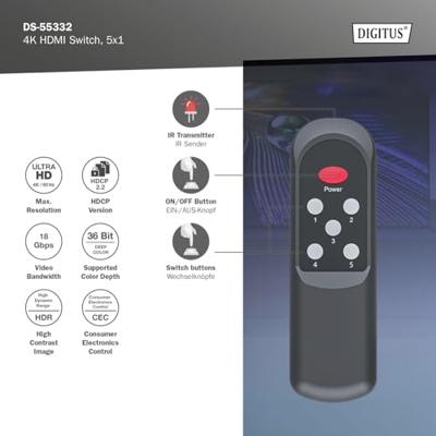 Digitus DS-55332 video switch HDMI