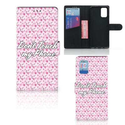 Samsung Galaxy A02s | M02s Portemonnee Hoesje Flowers Pink DTMP Samsung Galaxy A02s | M02s Portemonnee Hoesje Flowers Pink DTMP