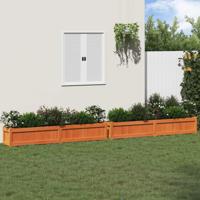 VidaXL Plantenbakken 2 st cm massief grenenhout wasbruin - thumbnail