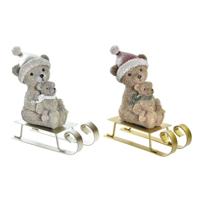 Kerstversiering DKD Home Decor Hars Beer (10 x 4 x 9,5 cm) (2 Stuks) - thumbnail