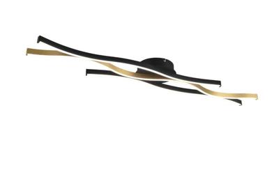 Trio PlafondlampBlaze zwart met goud - 641210308