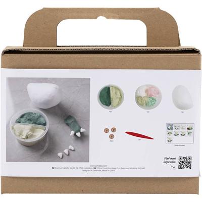 Creativ Company Mini hobbyset boetseren, monster lulu, lichtgroen, donkergroen, 1 doos