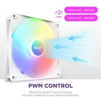 NZXT F140 Core - 140mm RGB Fan - Single - White - thumbnail