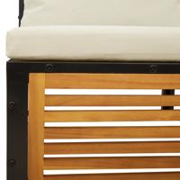 4-delige Loungeset met kussens massief acaciahout - thumbnail