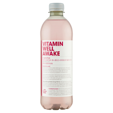 Vitamin Well Awake Cafeine Vitamine D + B12 + Foliumzuur met de Smaak Van Framboos 500 ml bij Jumbo
