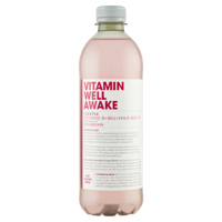 Vitamin Well Awake Cafeine Vitamine D + B12 + Foliumzuur met de Smaak Van Framboos 500 ml bij Jumbo - thumbnail