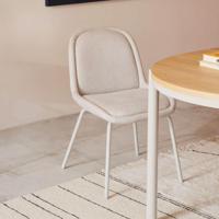 Kave Home Eetkamerstoel 'Aimin' Chenille, kleur Beige - thumbnail