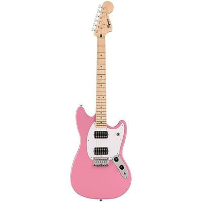 Squier Sonic Mustang HH MN Flash Pink elektrische gitaar - thumbnail