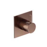 Inbouw Douchemengkraan Hotbath Cobber 1-hendel Vierkant Geborsteld Koper PVD - thumbnail