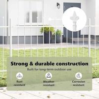 Tuinhek 9 pcs Wit 15,3 x 0,8 m Poedercoating staal - thumbnail
