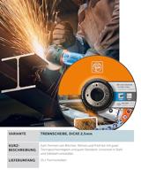 Fein 63709014010 Doorslijpschijf gebogen 125 mm 25 stuk(s) Staal, RVS - thumbnail