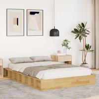 Bedframe zonder matras 120x190 cm massief hout eiken - thumbnail