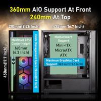 PC Behuizing - BITFENIX - Apollo ARGB - Zonder voeding - Mid-tower - ATX-formaat - Zwart - thumbnail