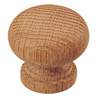 Knop 40mm Paddenstoel eikenhout - thumbnail