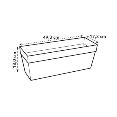 Elho loft urban trough balkonbak 50 antraciet