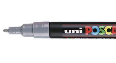 Uni POSCA paintmarker PC-3M, 1,5 mm, grijs Uni POSCA paintmarker PC-3M, 1,5 mm, grijs