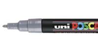 Uni-Posca Posca marker, afm pc-3m, lijndikte 0,9-1,3 mm, fijn, grijs, 1 stuk - thumbnail