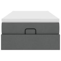 Ottoman bed met matras 100x200cm stof donkergrijs - thumbnail