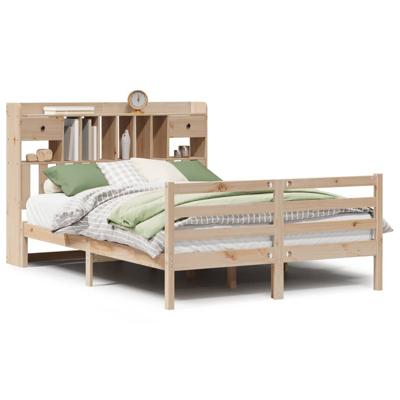 Bed met boekenkast zonder matras massief grenenhout 160x200 cm - thumbnail