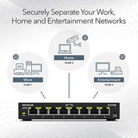 NETGEAR GS308E Ethernet Switch 8 poorten 16 GBit/s - thumbnail
