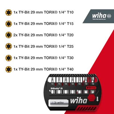 Wiha 42136 | Bitset BitBuddy | TY-bit | 29 mm | TORX | 1/4" | 9-delig - 42136 - thumbnail