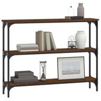 Wandtafel 100x22,5x75 cm bewerkt hout bruin eikenkleur - thumbnail