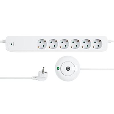 REV 00251201 Stekkerdoos met schakelaar 6-voudig Wit Randaarde stekker 1 stuk(s)