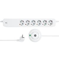 REV 00251201 Stekkerdoos met schakelaar 6-voudig Wit Randaarde stekker 1 stuk(s) - thumbnail