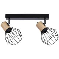 Paulmann Lanka 66767 Wandspot E14 Zwart, Hout (licht) - thumbnail