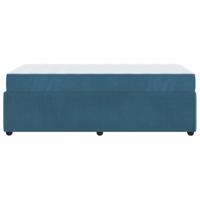 Bedframe met matras Blauw 90 x 190 cm Stof - thumbnail