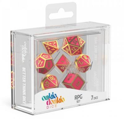 Oakie Doakie Dice RPG Set Metal Glow in the Dark - Golden Princess (7) Oakie Doakie Dice RPG Set Metal Glow in the Dark - Golden Princess (7)