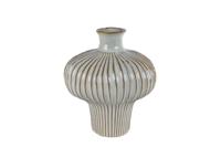 Vaas Jodie 25.5x23.5x29 cm Aardewerk/Wit/Bruin - thumbnail