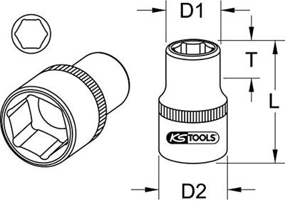 KS Tools 9183063 9183063 Verwisselbare kop 7 mm